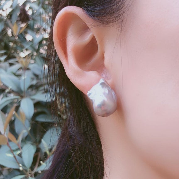 Grey Pearl & Rose Quartz Drop Earrings – Alara