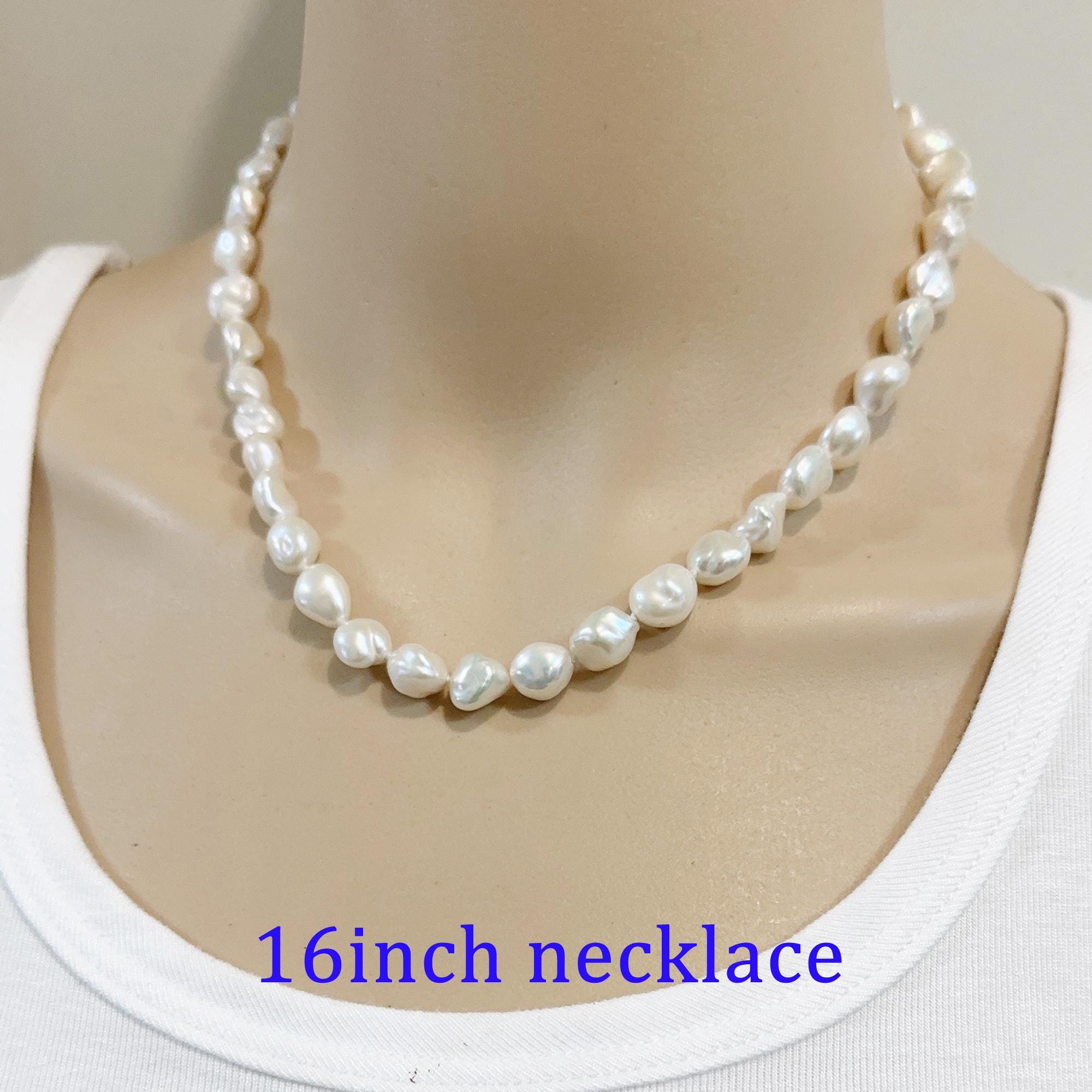 8-10mm Ivory Color Keshi Pearl Necklace,freshwater Pearl Necklace