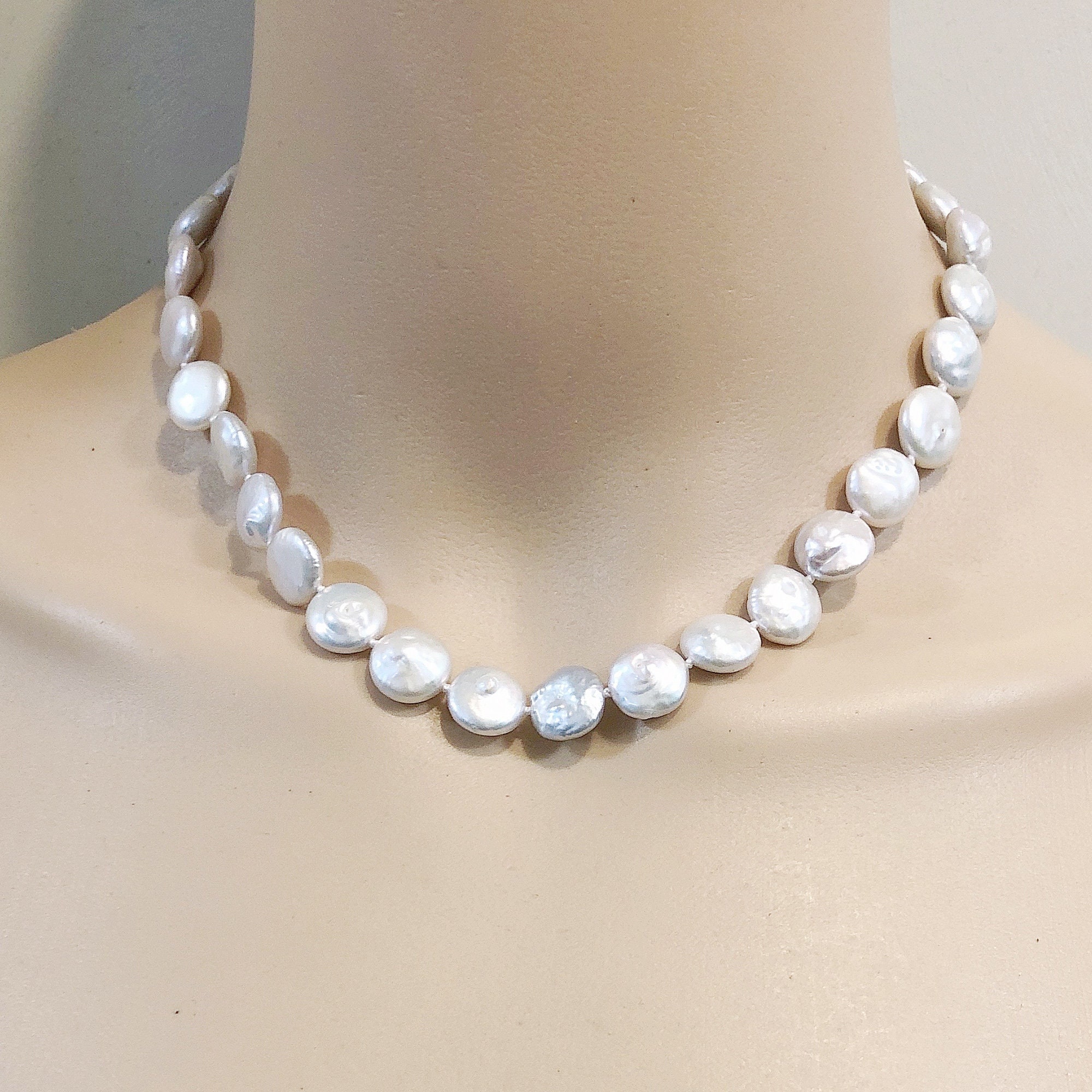 Coin Pearl Necklaces - Etsy