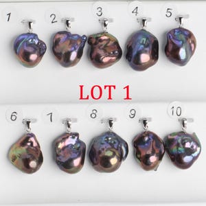 14-17mmX20-30mm black large baroque pearl pendant with silver bail,freshwater flameball pearl necklace,skin with imperfections