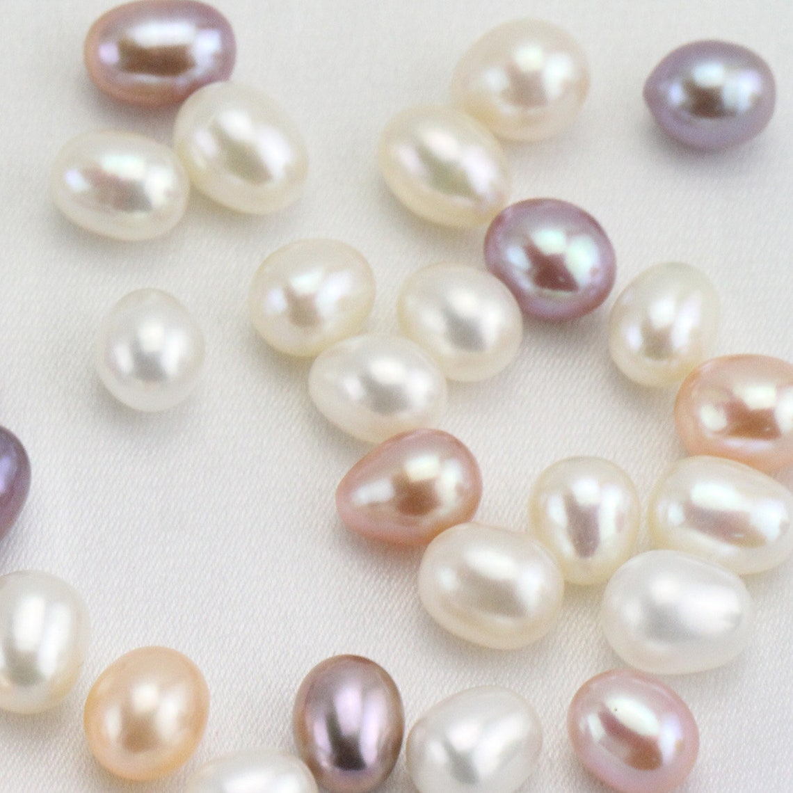 6-7mm Drop Pearl Pairs for Earringsfreshwater Pearl Rice Oval - Etsy