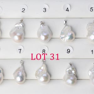 15-18mmX23-30mm white large baroque pearl pendant with silver bail,freshwater huge flameball pearl necklace,skin with imperfections