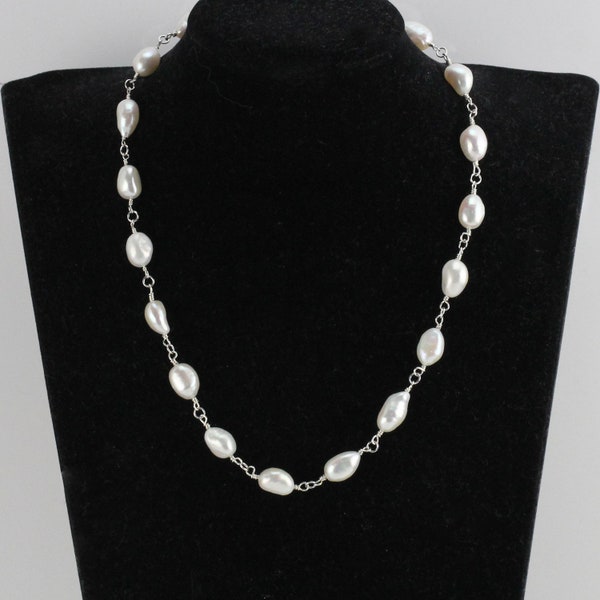 Baroque Pearl Necklace - Etsy