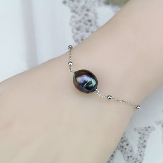 アクセサリー Baroque pearl & joint chain bracelet Baroque Pearl Bracelet, 18k Gold Filled Pearl Metal Chain