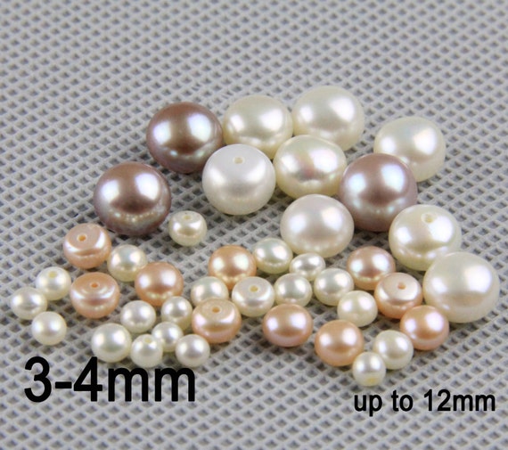 10pcs34mm Loose Button Pearl Pairsfreshwater Pearl Button Etsy