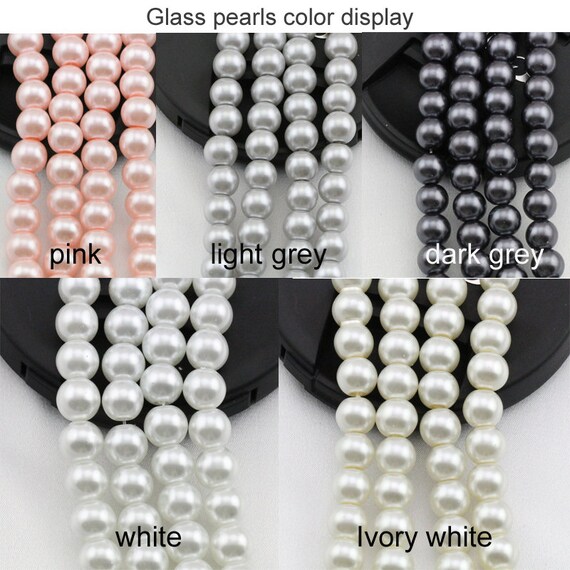 6pcs Silver Color Beaded Cracked Crystal Imitation Pearl Bracelets for  Women Boho Beach Vacation Jewelry - AliExpress
