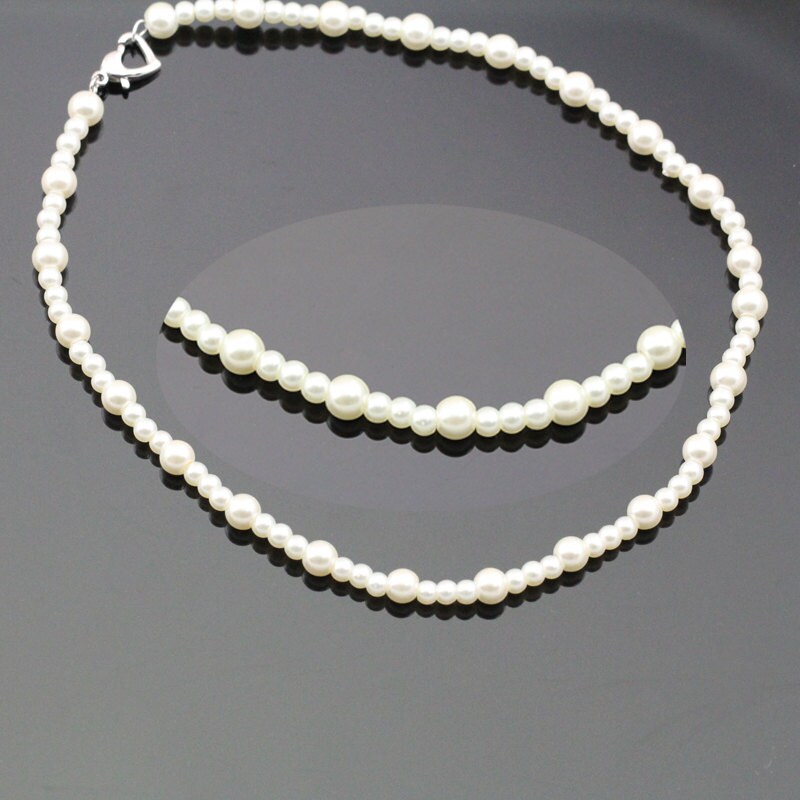 Flower Girl Necklace Chokerflower Girl Pearl Necklacebridal Etsy