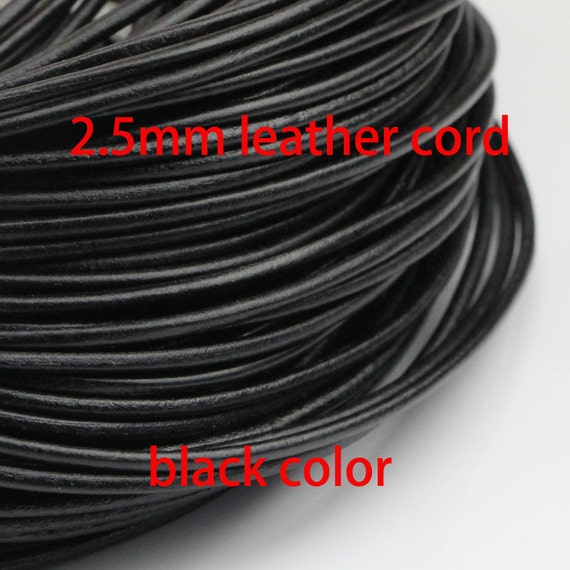2.5mm Leather Cord,genuine Leather String Cord,real Leather Cord,black  Leather Cord,black Cord,1yard,5yard,10yard,50yardround Leather Cord 