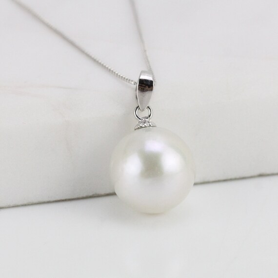 30%OFF12-13mm cream white large round pearl pendantcultured | Etsy