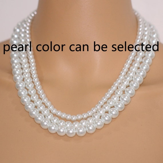 ZAVERI PEARLS Peach Freshwater Rice Pearl AAA+ Quality 3 Strands Choker  Necklace For Women-ZPFK11460 : Amazon.in: Fashion