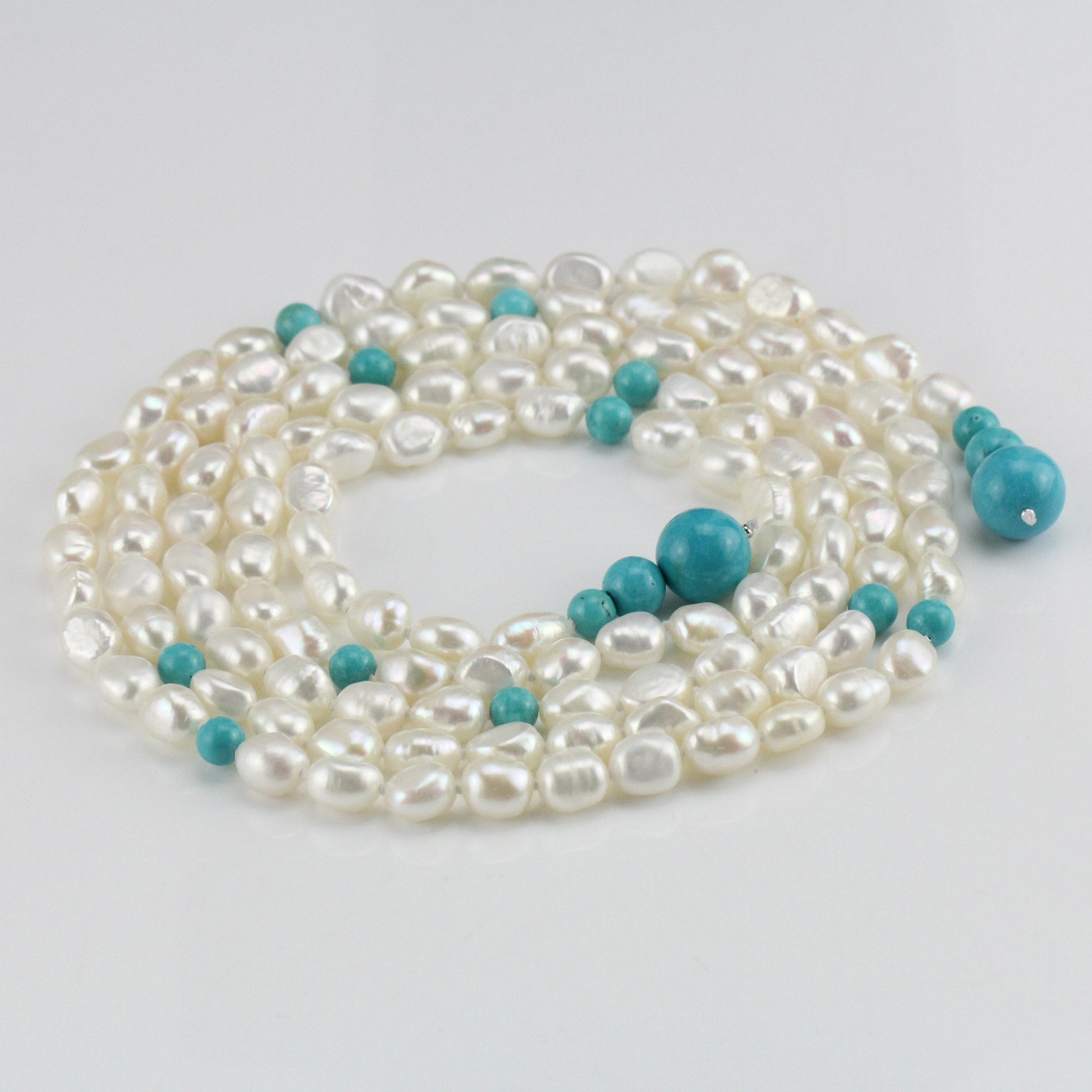 55inch Pearl Lariat Necklaceextra Long Baroque Pearl and Etsy