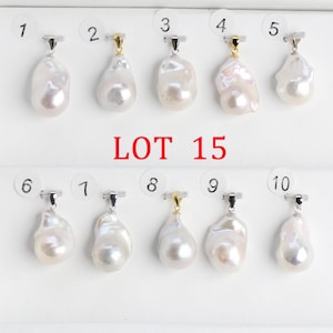 15-18mmX23-30mm white large baroque pearl pendant with silver bail,freshwater huge flameball pearl necklace,skin with imperfections