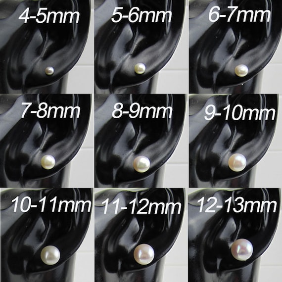 Orecchini Di Perle Da Donna Coltivati ​​Acqua Dolce Forma A Botone 7,5-8 Mm SECRET & YOU - Orecchini In Argento Sterling 925 Rodiato - Foto 12