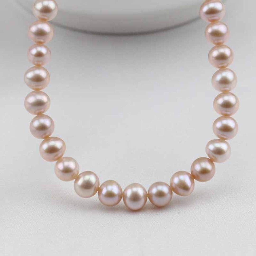 6mm AAA Pink Color Potato Pearl Strandwhite Freshwater Near - Etsy