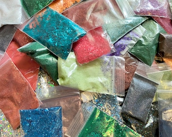 Glitter and Mica Mystery Grab Bag - big box o' glitter - for nail polish making and crafts