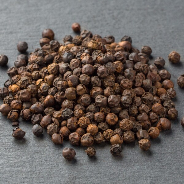 Tellicherry Pepper, 16oz Tube, Whole, Black, India, Sold to Top Restaurants, Incredibly Aromatic, Personally Sourced,  1 LB.