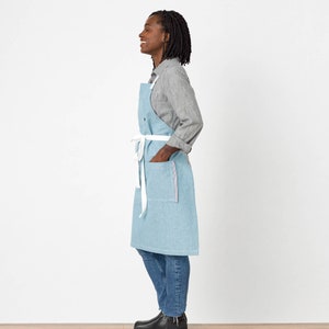 Grembiule In Tela Mimetica Con Tasche In Denim: Grembiule