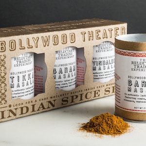 Indian Spice Mix Set, Gift Set, Bollywood Theater Restaurant, Spice Blends, Bollywood Theater Blend, Authentic, Portland, PDX, Garam Masala