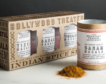 Indian Spice Mix Set, Gift Set, Bollywood Theater Restaurant, Spice Blends, Bollywood Theater Blend, Authentic, Portland, PDX, Garam Masala