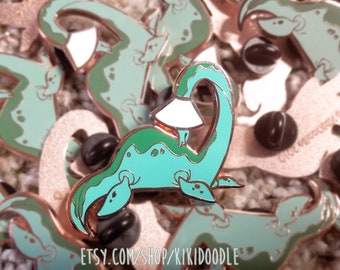 Cone of Shame Coned Mythology pin - nessie loch ness monster - 1.75" hard enamel pin