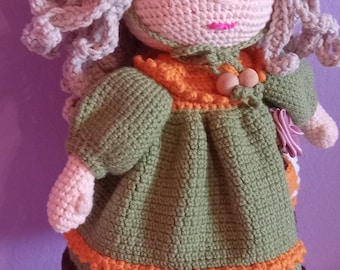 Muñeca amigurumi terminada/Muñeca de crochet/Regalo/Coleccionable/