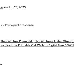 The Oak Tree Poem Printable, Mighty Oak Tree of Life Print, Inspirational Nature Wallart, Strength Poem Poster Decor, Digital Tree DOWNLOAD image 6