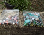 2 Bags of all Kinds Of Vintage Jewelry Making Beads - 1 Pound 10 oz-B