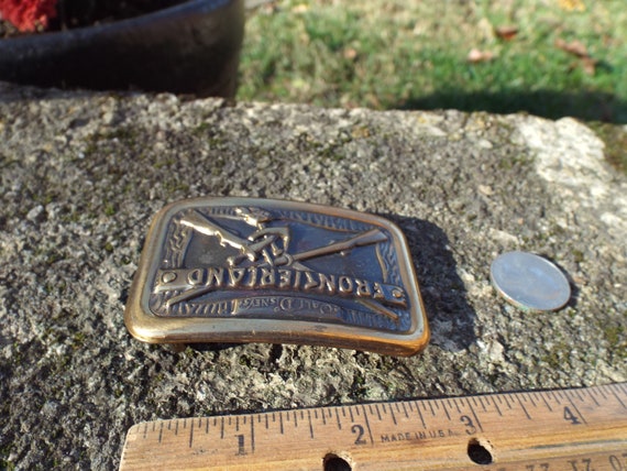 Rare 1950 Frontierland Amusement Park  Brass Belt… - image 7