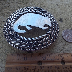Sweet Vintage Pewter  Southwestern Armadillo Belt Buckle...