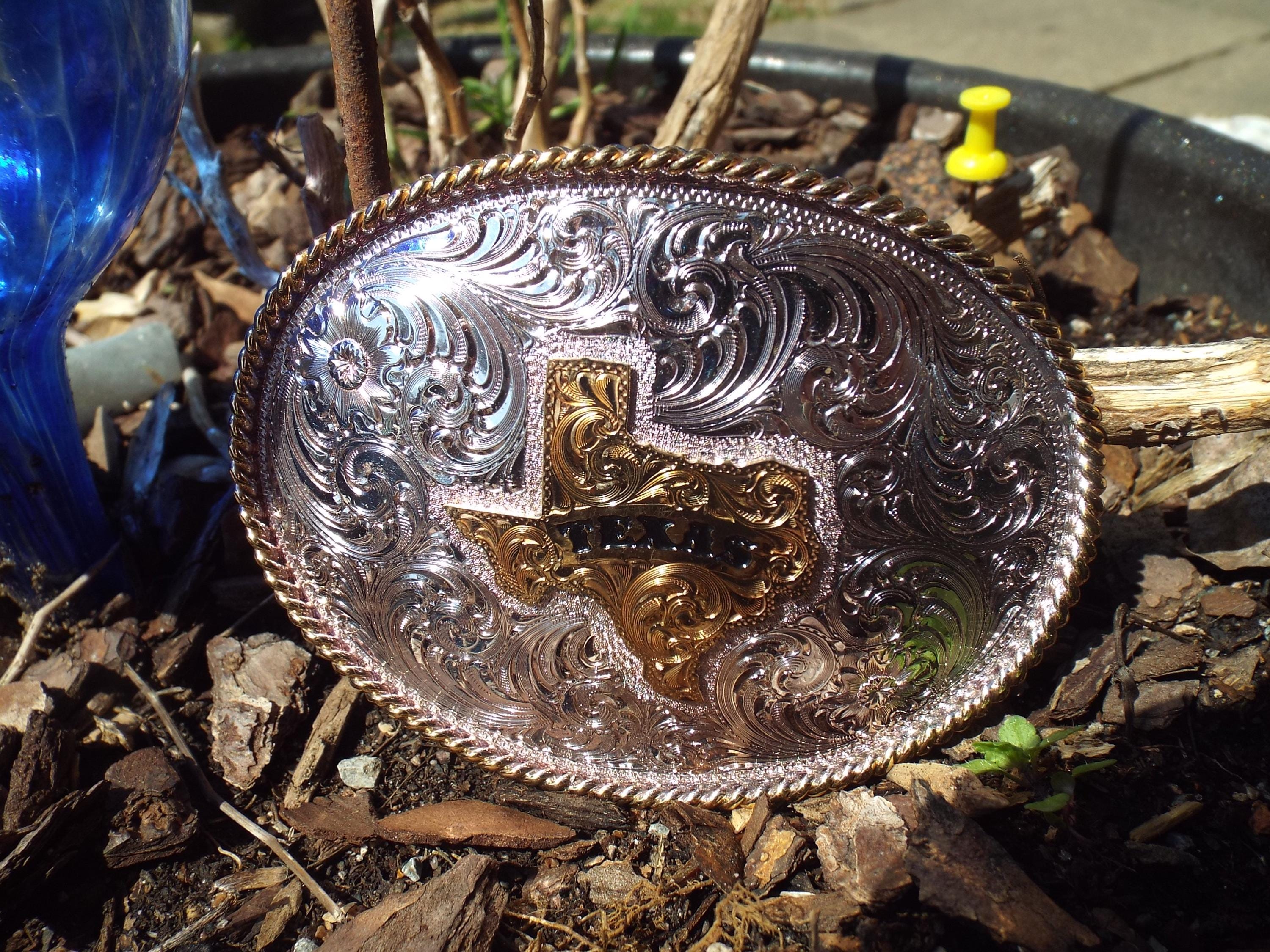 Montana Silversmiths Western Engraved Twisted Rope Texas  display picture 2