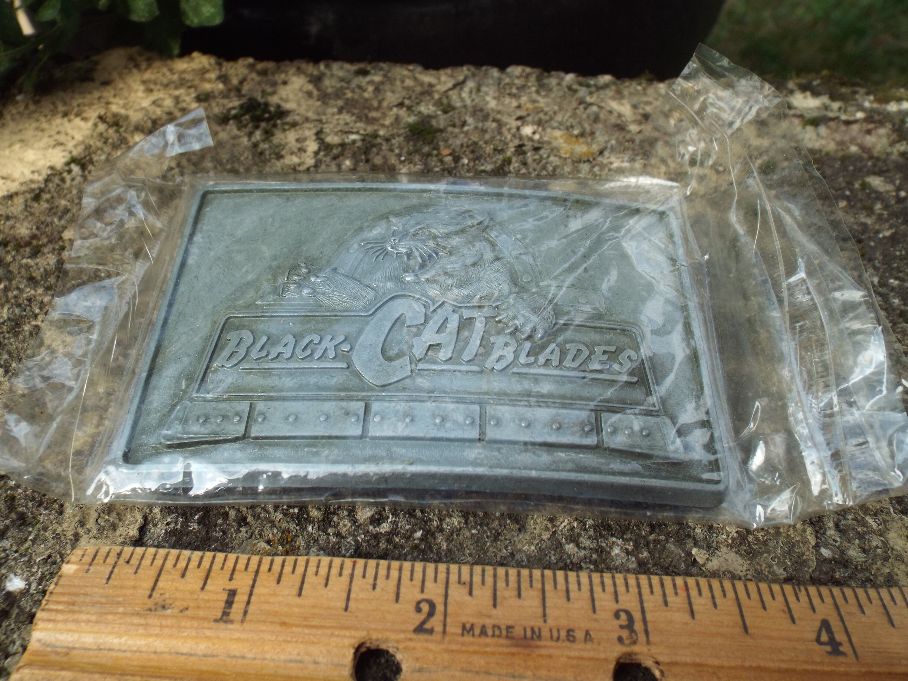 Classic Vintage Black Cat Blades Belt Buckleold New Stock Etsy