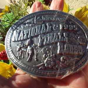Classic Vintage Hesston 1995 Rodeo NFR National Finals-Rodeo Belt Buckle Limited Edition