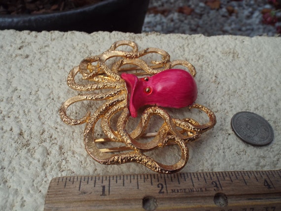 Vintage Ass Kicking Octopus Belt Buckle-Repainted - image 5