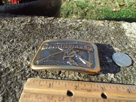 Rare 1950 Frontierland Amusement Park  Brass Belt… - image 5