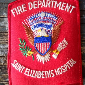 Very Hard To Find Fire Department Patch for Saint Elizabeth's Hospital For The Insane Washington DC Fabulous zdjęcie 3