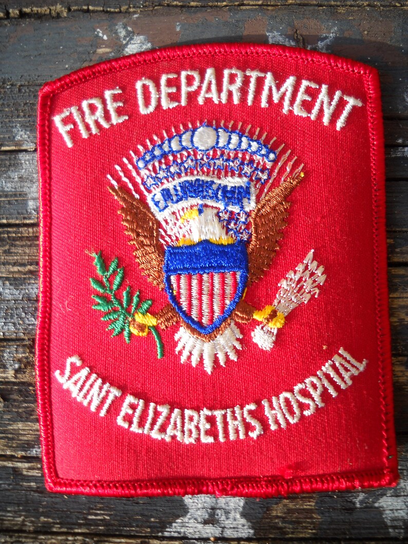 Very Hard To Find Fire Department Patch for Saint Elizabeth's Hospital For The Insane Washington DC Fabulous zdjęcie 3