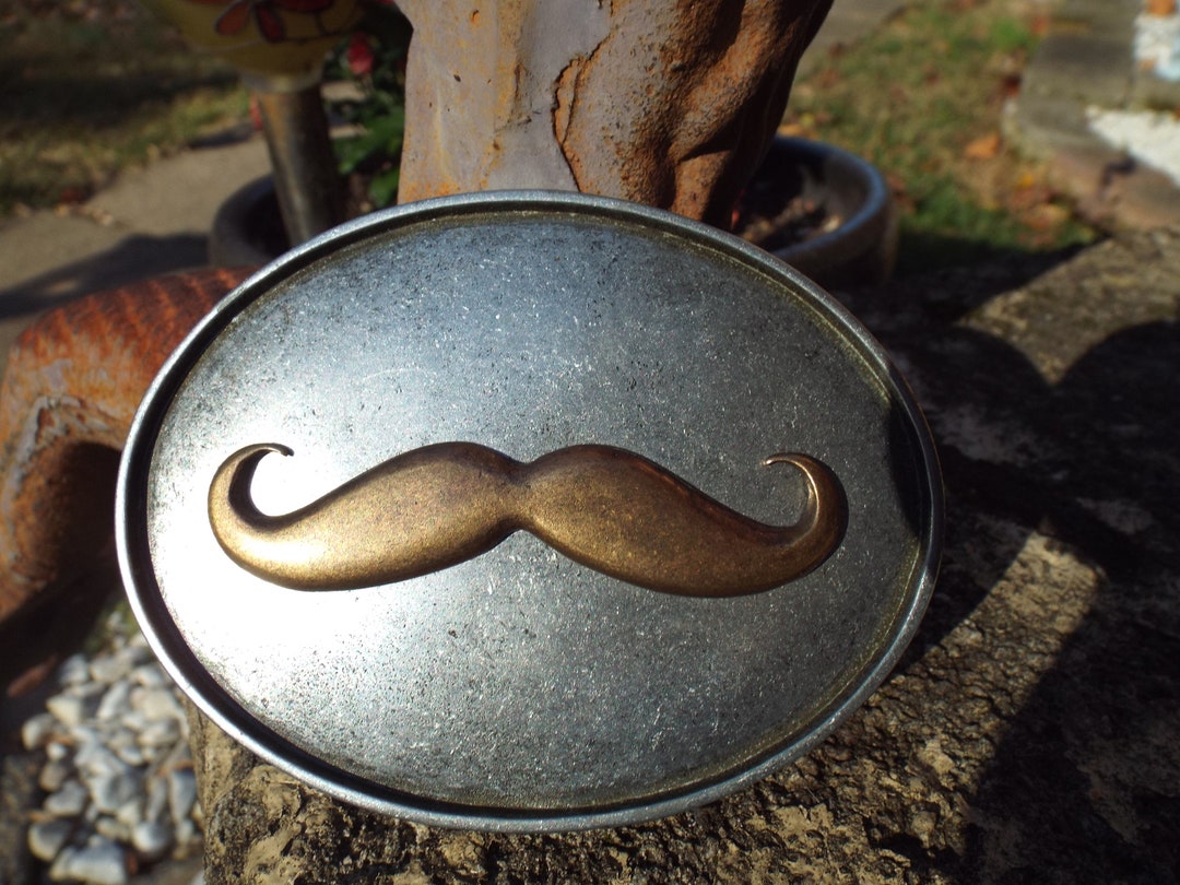 Mustache Beverage Beer Can Holder Belt Buckle Etsy