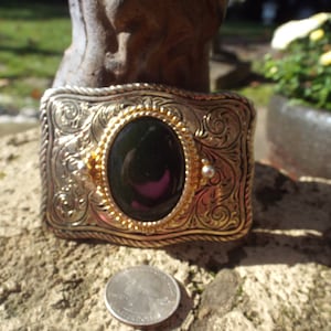 Gorgeous Unique  large Western Belt Buckle Mounted with Stone  Detailed