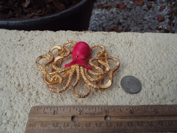 Vintage Ass Kicking Octopus Belt Buckle-Repainted - image 2