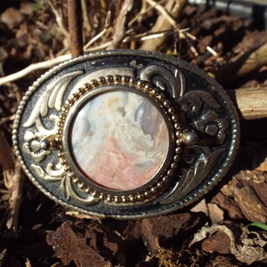 Gorgeous Unique  Western Belt Buckle Mounted with Stone  Detailed-Desert Colors
