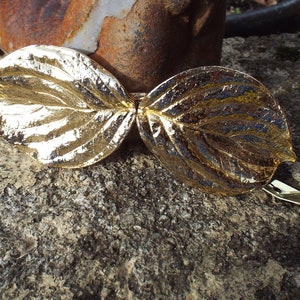 Vintage 1981 MiMi Di N Gold Tone  Leaf   Signed Belt Buckle with Original Tag