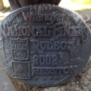 Classic Vintage Hesston 2002 Rodeo NFR National Finals-Rodeo Belt Buckle Limited Edition-Old New Stock