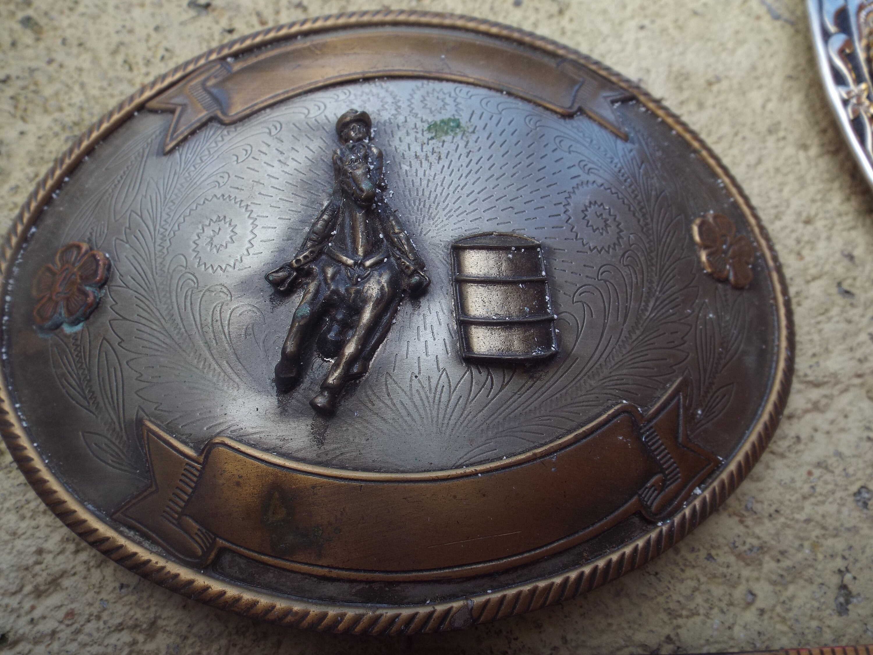 Classic Vintage Cowboy Barrel Racing award Rodeo Trophy Large 5