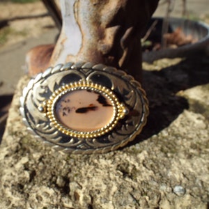 Gorgeous Unique Western Belt Buckle Mounted Tortoise Color  Detailed- Wrapped