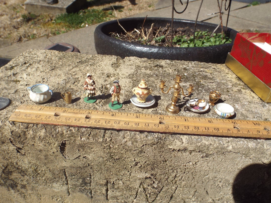 Vintage Doll House Miniatures Lot 12 Pieceslimoges Bowl Etsy