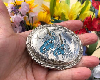 Vintage Native American Eagle Dancer Belt Buckle With  display picture 3