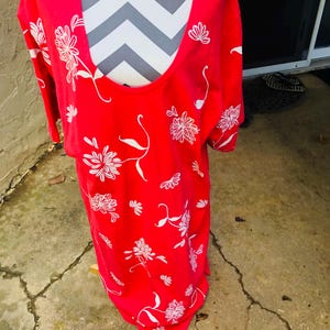 m mac cotton dresses M. Mac Rock Fish Print Maxi Dress SZ Blue Cotton Vermont Country Store