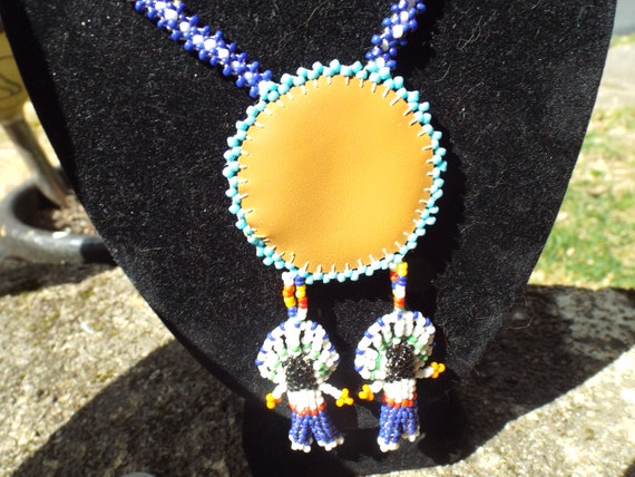 Vintage Indian Seed Bead Thunderbird  Native Amer… - image 9