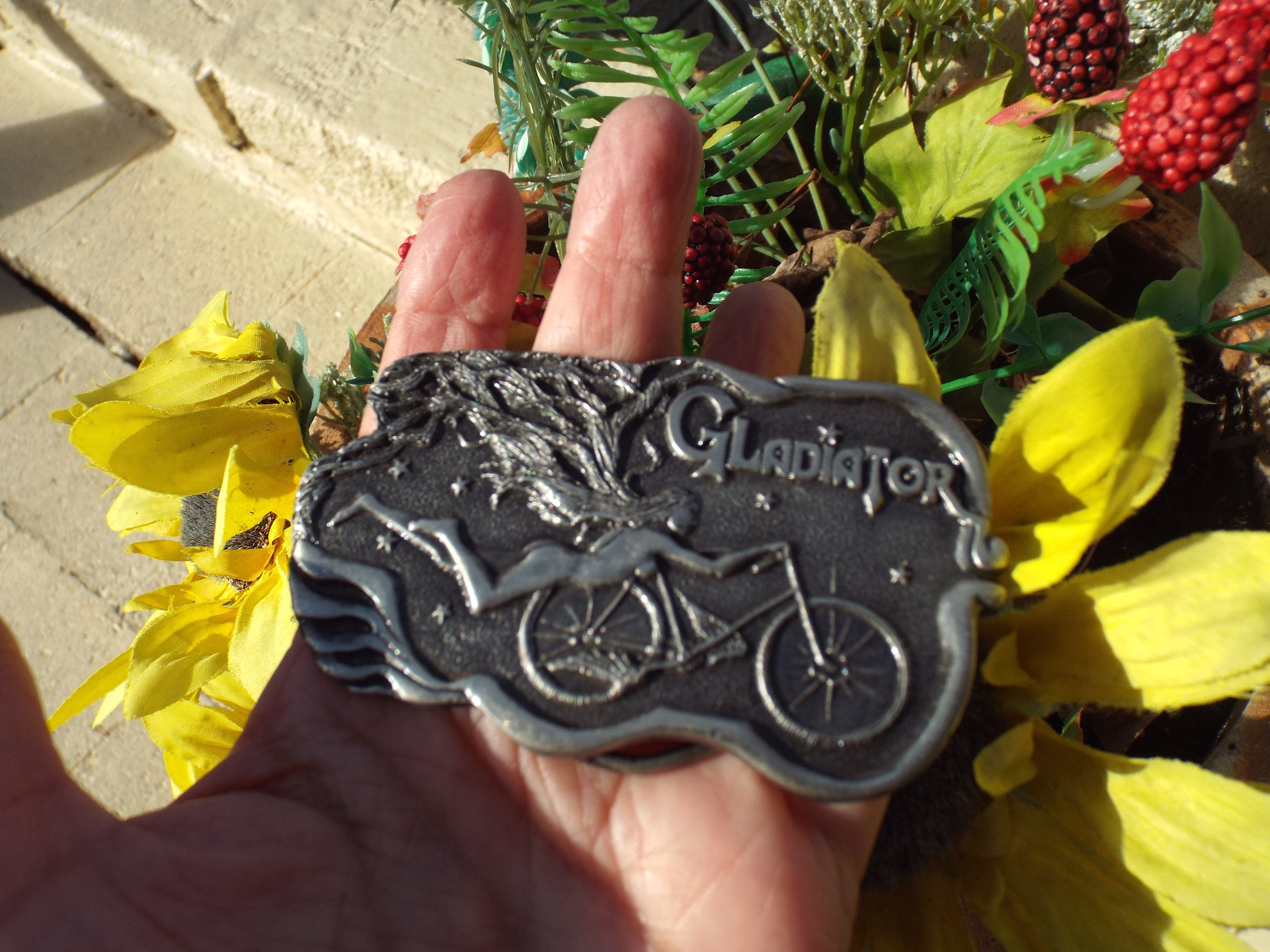 Vintage Gladiator Bicycle Nude Women Long Flowing Hair Belt Buckle Bicycle Belt Buckles - Bike Forums main image 4