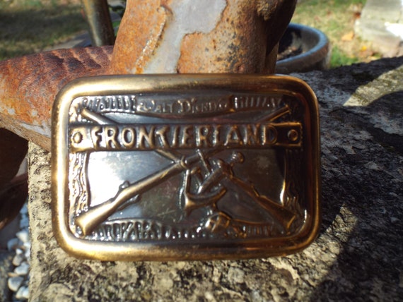 Rare 1950 Frontierland Amusement Park  Brass Belt… - image 3